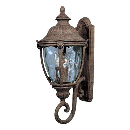Maxim Three Light Earth Tone Water Glass Glass Wall Lantern 40285WGET